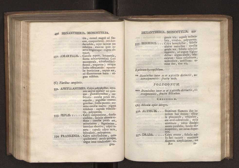 Felicis Avellar Broteri ... Flora Lusitanica, seu plantarum, quae in Lusitania vel sponte crescunt, vel frequentius colunter, ex florum praesertim sexubus systematice distributarum, synopsis. Vol. 1 259