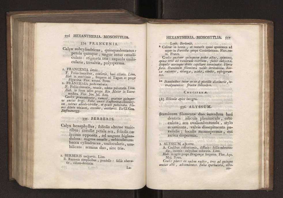 Felicis Avellar Broteri ... Flora Lusitanica, seu plantarum, quae in Lusitania vel sponte crescunt, vel frequentius colunter, ex florum praesertim sexubus systematice distributarum, synopsis. Vol. 1 289
