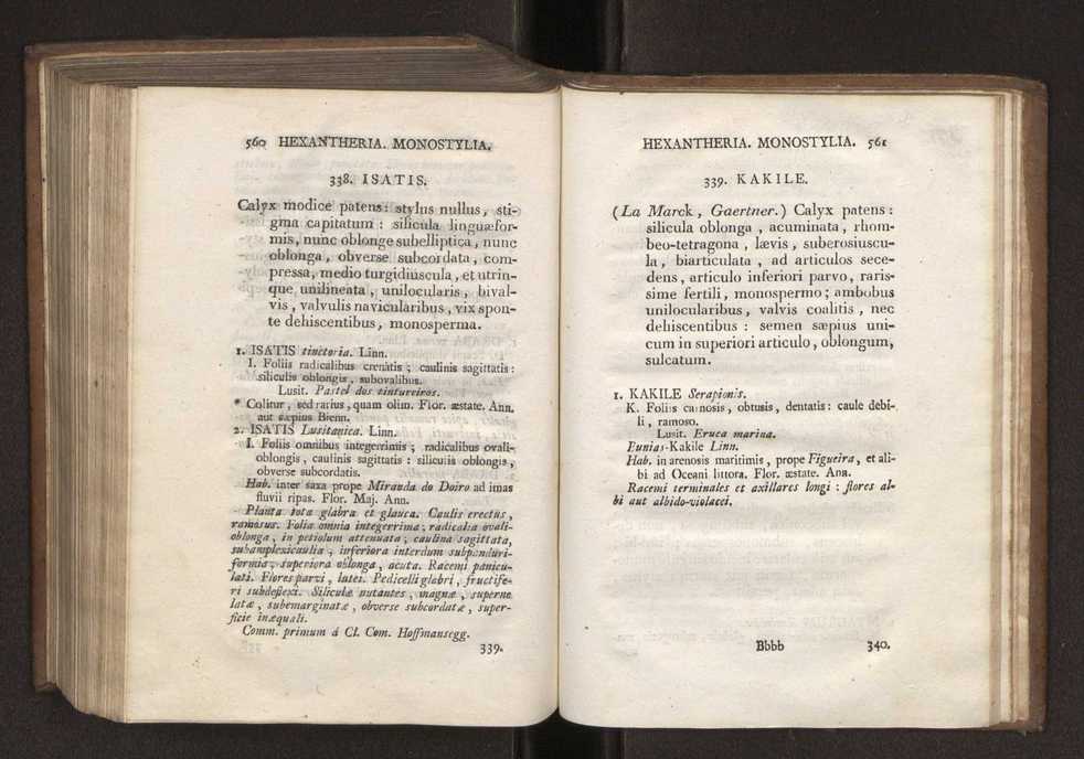 Felicis Avellar Broteri ... Flora Lusitanica, seu plantarum, quae in Lusitania vel sponte crescunt, vel frequentius colunter, ex florum praesertim sexubus systematice distributarum, synopsis. Vol. 1 291