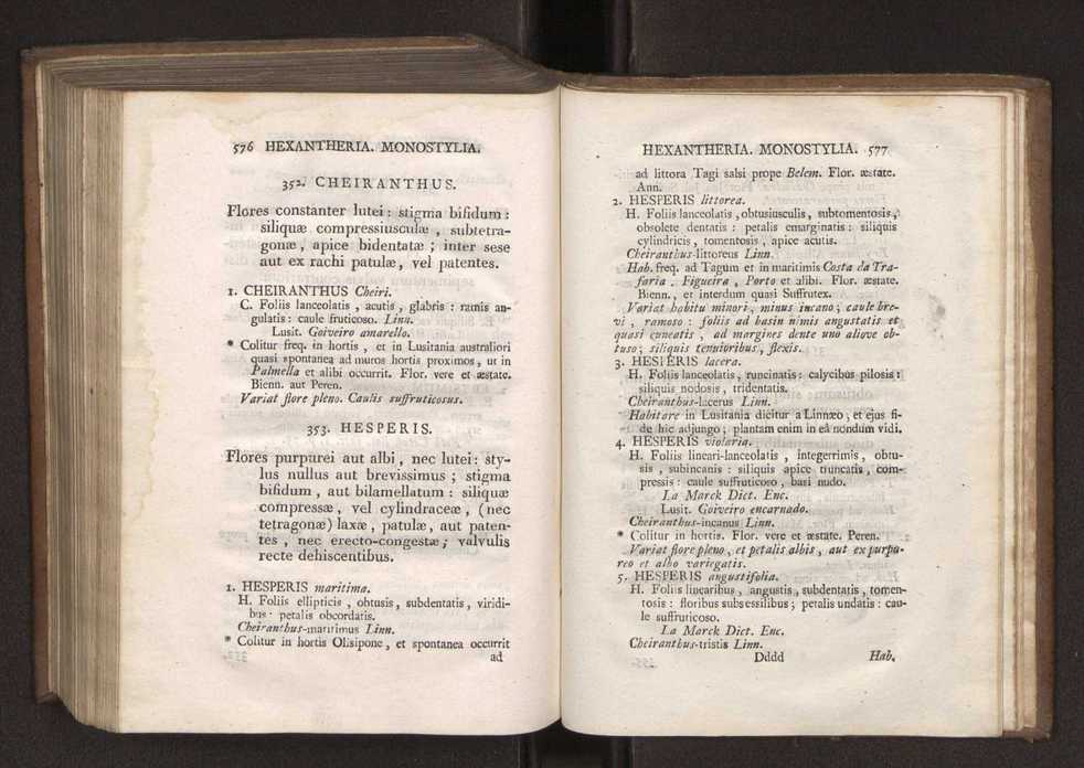 Felicis Avellar Broteri ... Flora Lusitanica, seu plantarum, quae in Lusitania vel sponte crescunt, vel frequentius colunter, ex florum praesertim sexubus systematice distributarum, synopsis. Vol. 1 299