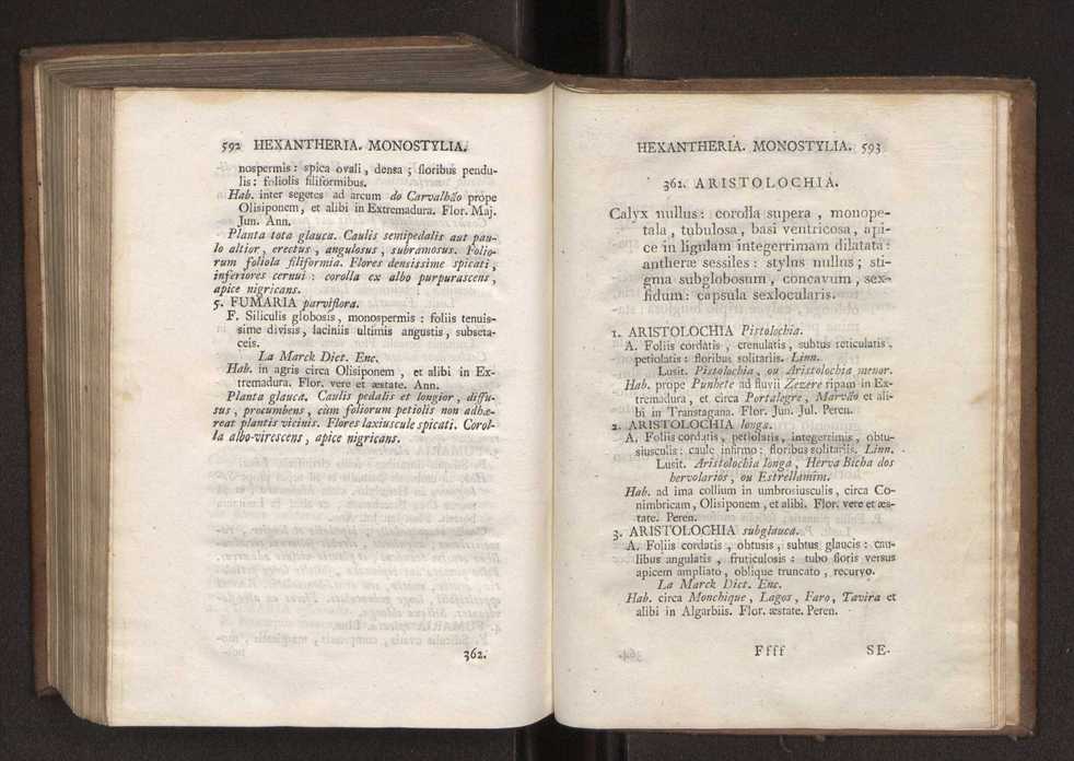 Felicis Avellar Broteri ... Flora Lusitanica, seu plantarum, quae in Lusitania vel sponte crescunt, vel frequentius colunter, ex florum praesertim sexubus systematice distributarum, synopsis. Vol. 1 307