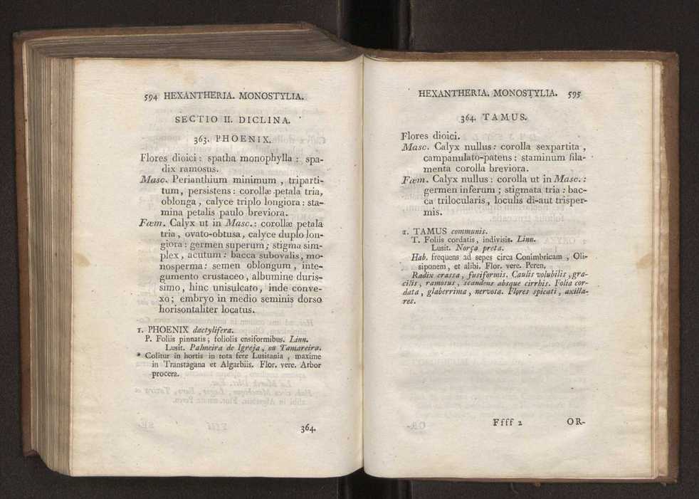 Felicis Avellar Broteri ... Flora Lusitanica, seu plantarum, quae in Lusitania vel sponte crescunt, vel frequentius colunter, ex florum praesertim sexubus systematice distributarum, synopsis. Vol. 1 308