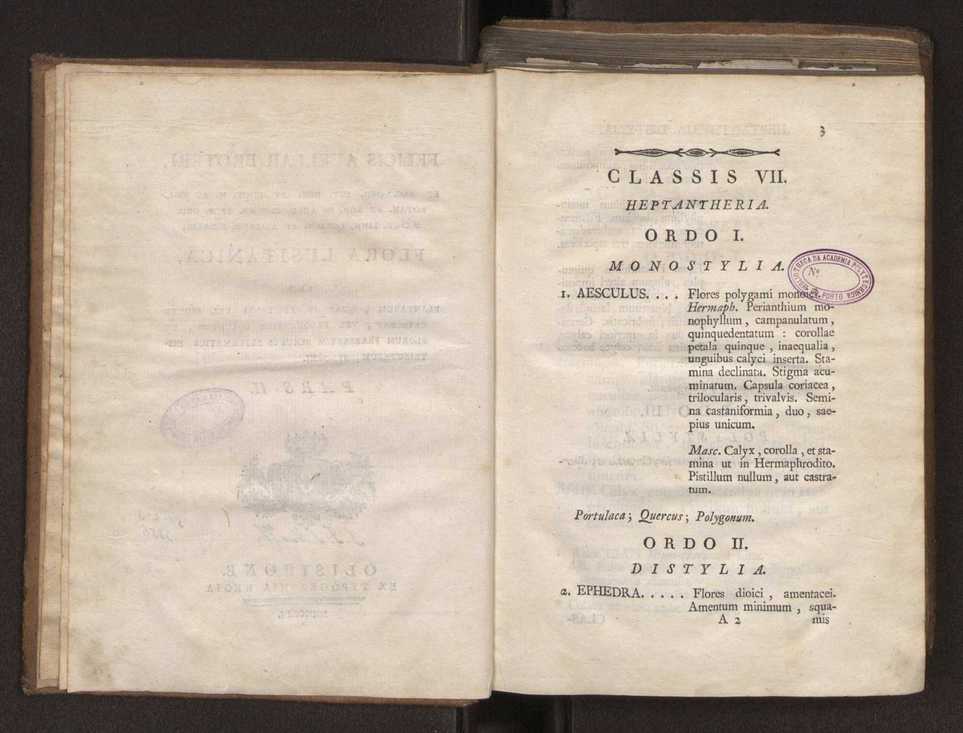 Felicis Avellar Broteri ... Flora Lusitanica, seu plantarum, quae in Lusitania vel sponte crescunt, vel frequentius colunter, ex florum praesertim sexubus systematice distributarum, synopsis. Vol. 2 4