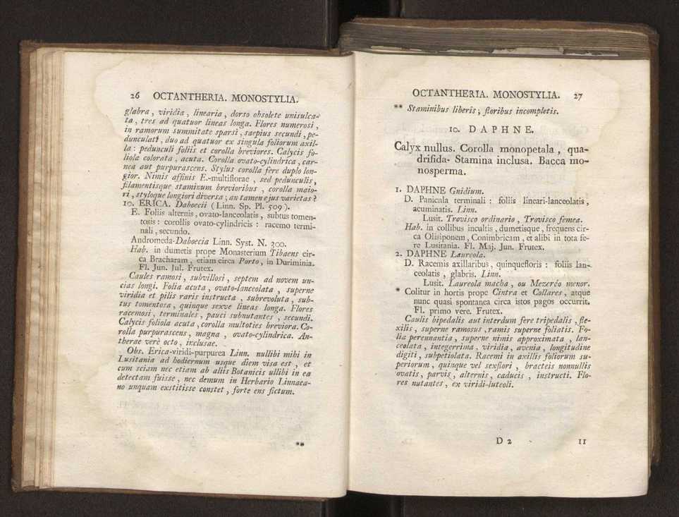 Felicis Avellar Broteri ... Flora Lusitanica, seu plantarum, quae in Lusitania vel sponte crescunt, vel frequentius colunter, ex florum praesertim sexubus systematice distributarum, synopsis. Vol. 2 16