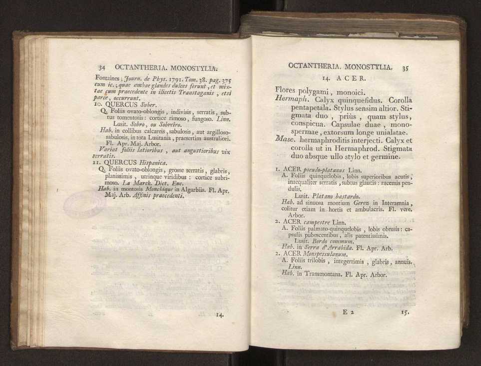 Felicis Avellar Broteri ... Flora Lusitanica, seu plantarum, quae in Lusitania vel sponte crescunt, vel frequentius colunter, ex florum praesertim sexubus systematice distributarum, synopsis. Vol. 2 20