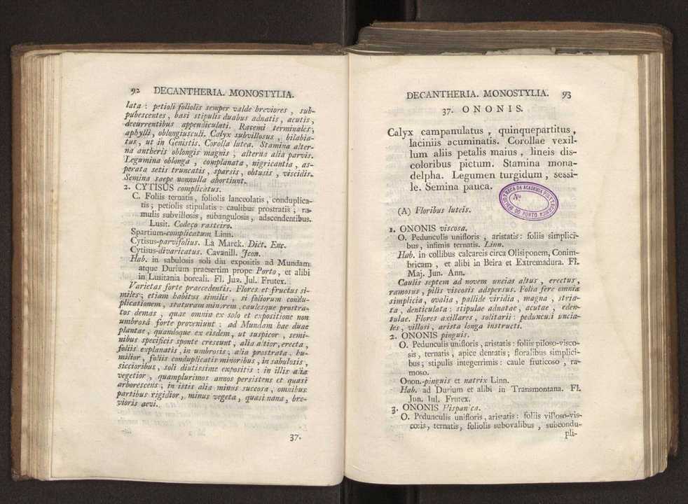Felicis Avellar Broteri ... Flora Lusitanica, seu plantarum, quae in Lusitania vel sponte crescunt, vel frequentius colunter, ex florum praesertim sexubus systematice distributarum, synopsis. Vol. 2 49