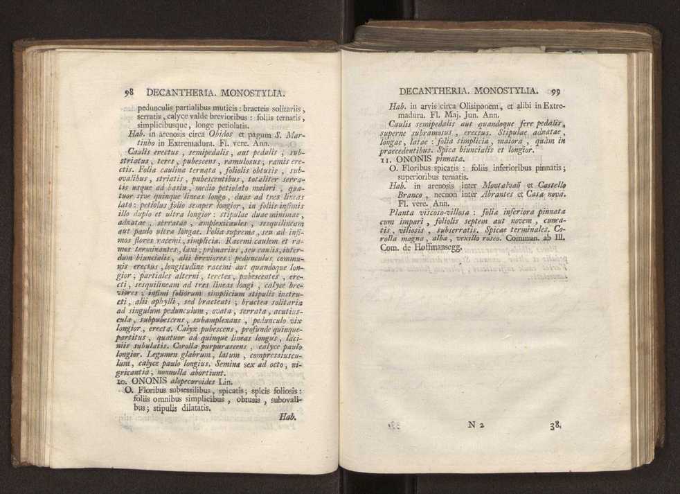 Felicis Avellar Broteri ... Flora Lusitanica, seu plantarum, quae in Lusitania vel sponte crescunt, vel frequentius colunter, ex florum praesertim sexubus systematice distributarum, synopsis. Vol. 2 52