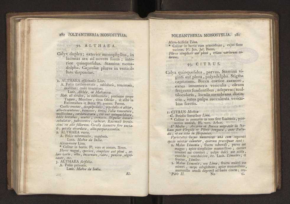 Felicis Avellar Broteri ... Flora Lusitanica, seu plantarum, quae in Lusitania vel sponte crescunt, vel frequentius colunter, ex florum praesertim sexubus systematice distributarum, synopsis. Vol. 2 143