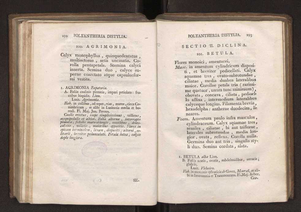 Felicis Avellar Broteri ... Flora Lusitanica, seu plantarum, quae in Lusitania vel sponte crescunt, vel frequentius colunter, ex florum praesertim sexubus systematice distributarum, synopsis. Vol. 2 149