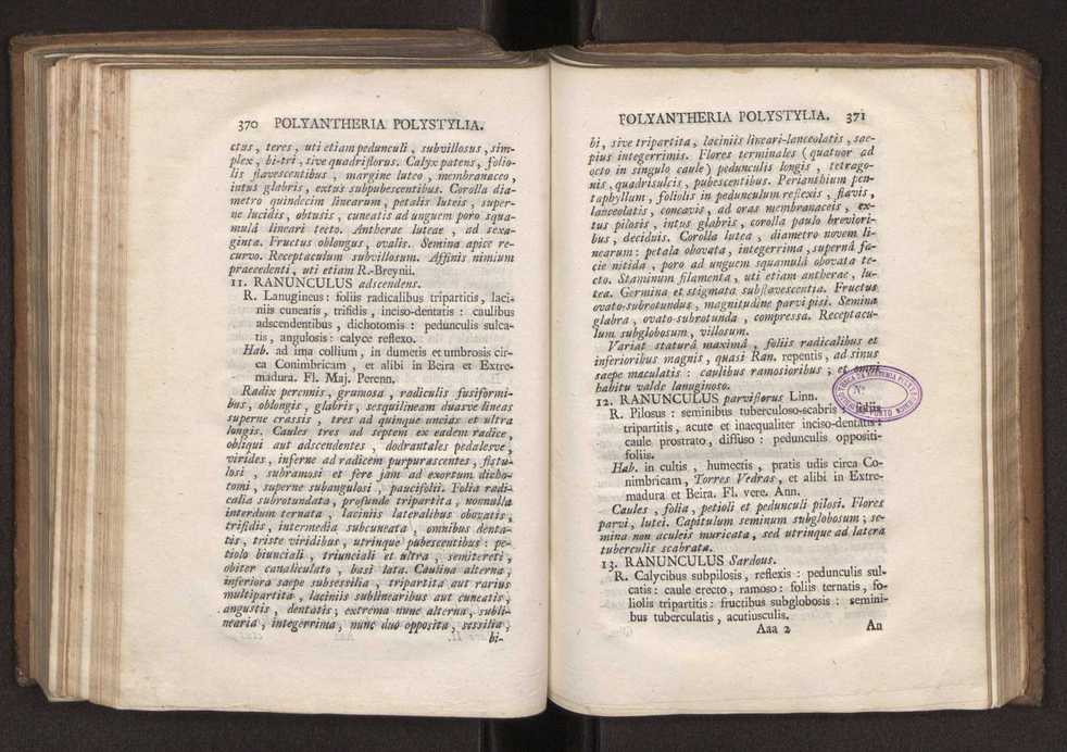 Felicis Avellar Broteri ... Flora Lusitanica, seu plantarum, quae in Lusitania vel sponte crescunt, vel frequentius colunter, ex florum praesertim sexubus systematice distributarum, synopsis. Vol. 2 188
