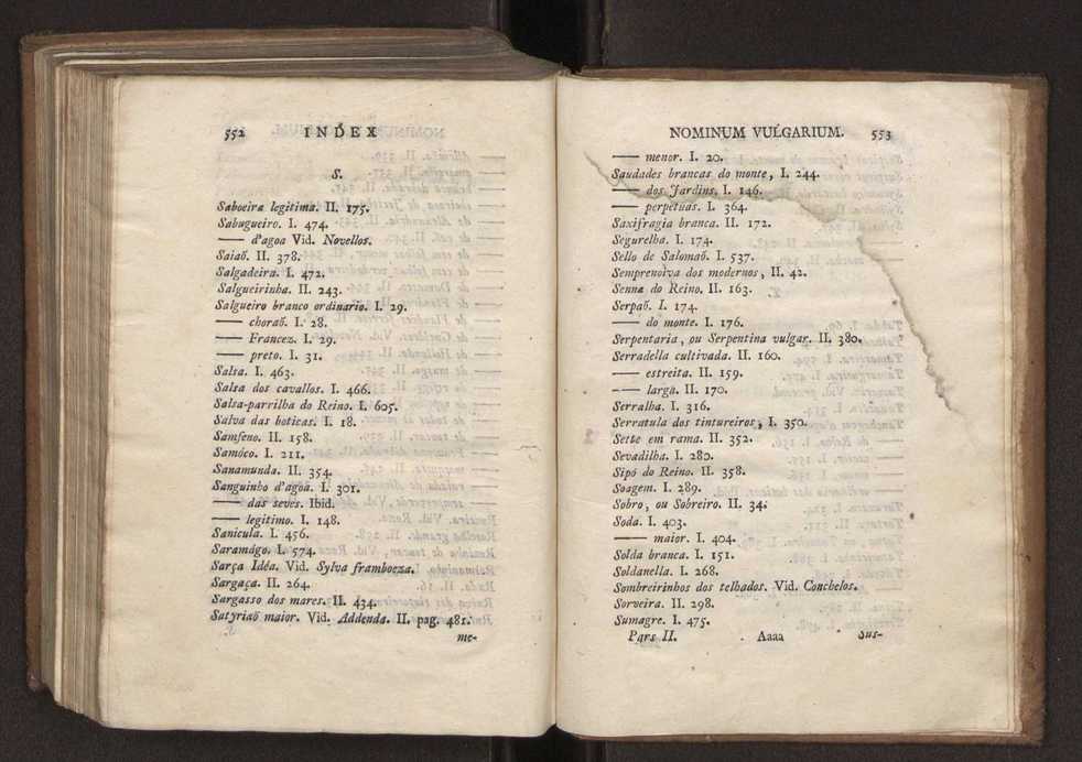 Felicis Avellar Broteri ... Flora Lusitanica, seu plantarum, quae in Lusitania vel sponte crescunt, vel frequentius colunter, ex florum praesertim sexubus systematice distributarum, synopsis. Vol. 2 278