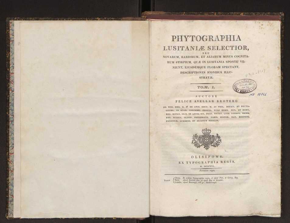 Phytographia lusitaniae selectior, seu novarum rariorum, et aliarum minus cognitarum stirpium, quae in Lusitania sponte' veniunt, ejusdemque floram spectant, descriptiones iconibus illustratae. Vol. 1 3