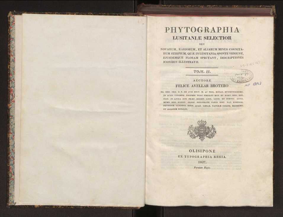 Phytographia lusitaniae selectior, seu novarum rariorum, et aliarum minus cognitarum stirpium, quae in Lusitania sponte' veniunt, ejusdemque floram spectant, descriptiones iconibus illustratae. Vol. 2 2